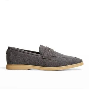 nib BOUGEOTTE Women’s Flannel Penny Loafers in Aspen Grey – size 6.5